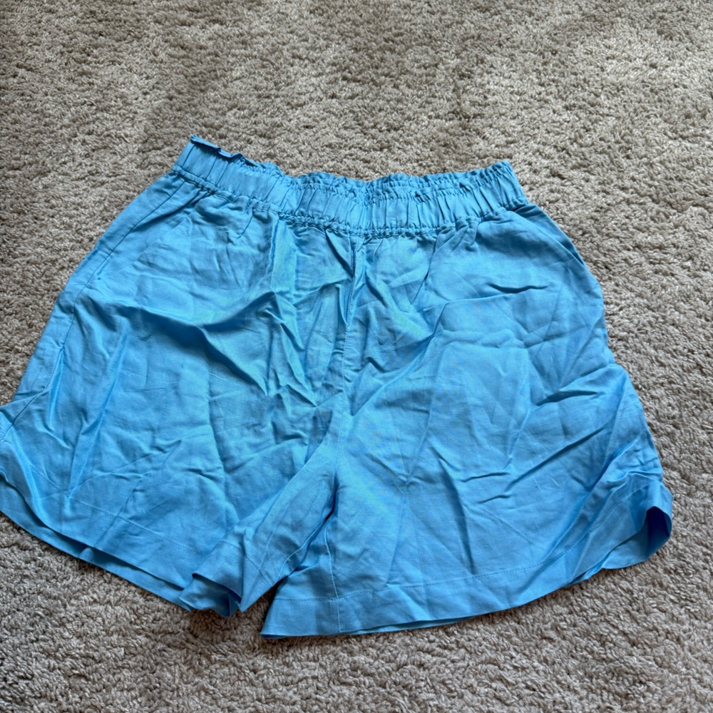 H&M Women's High Waist Shorts - Light Blue NWT